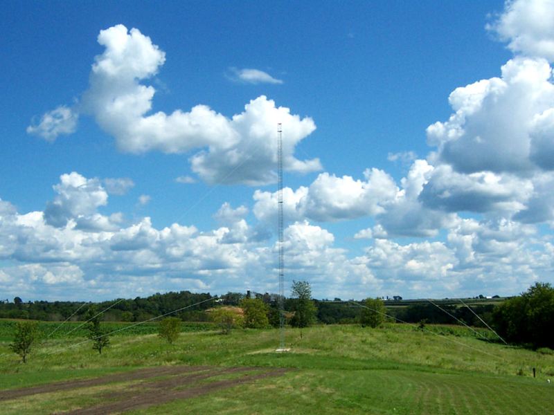 Closer shot of finished tower.