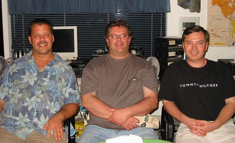 Sultans of Shwing!  (L-R) WE9V, K9NW, KA9FOX