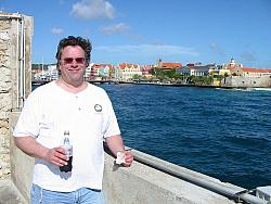 Mike K9NW, enjoys a Coke Light and a very delicious locally-made coconut candy.